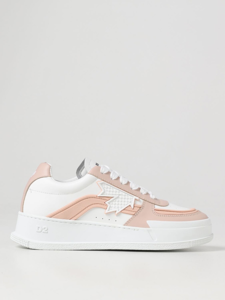 Lady Sneakers in White Dsquared2 - Giglio GOOFASH