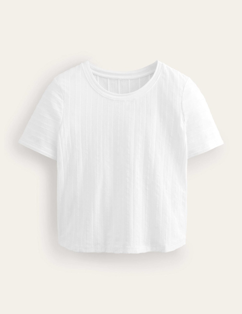Lady T-Shirt White Boden GOOFASH