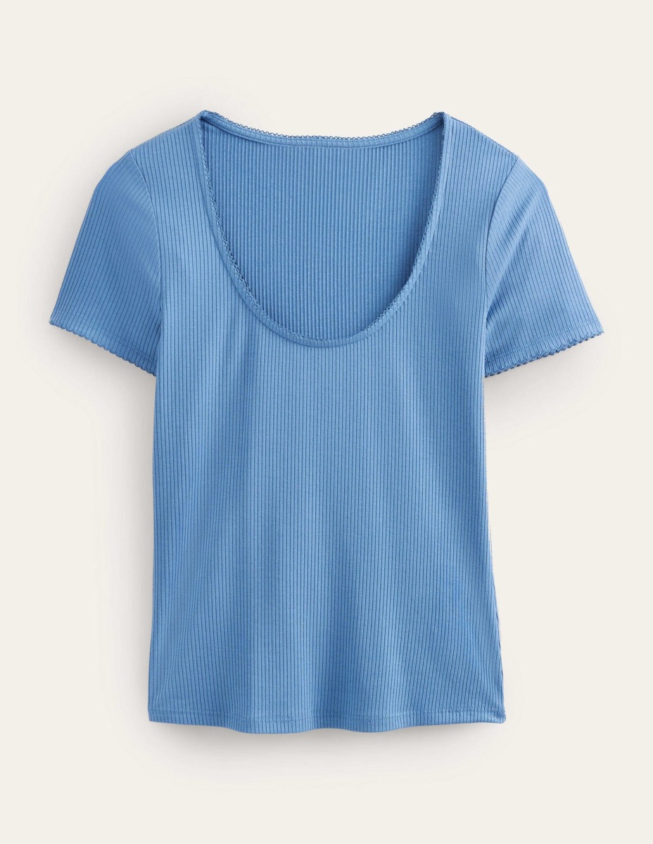 Lady Top in Blue from Boden GOOFASH