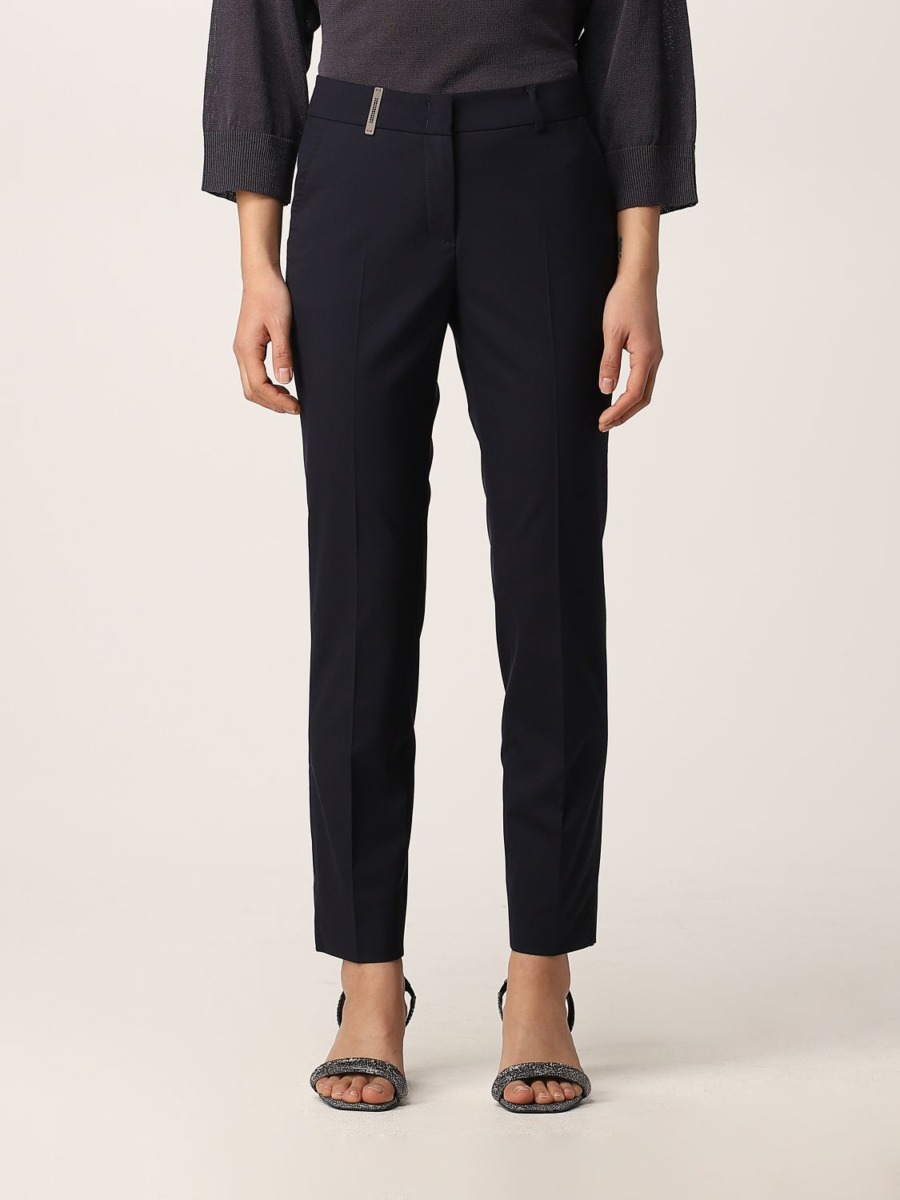 Lady Trousers in Black Giglio Peserico GOOFASH