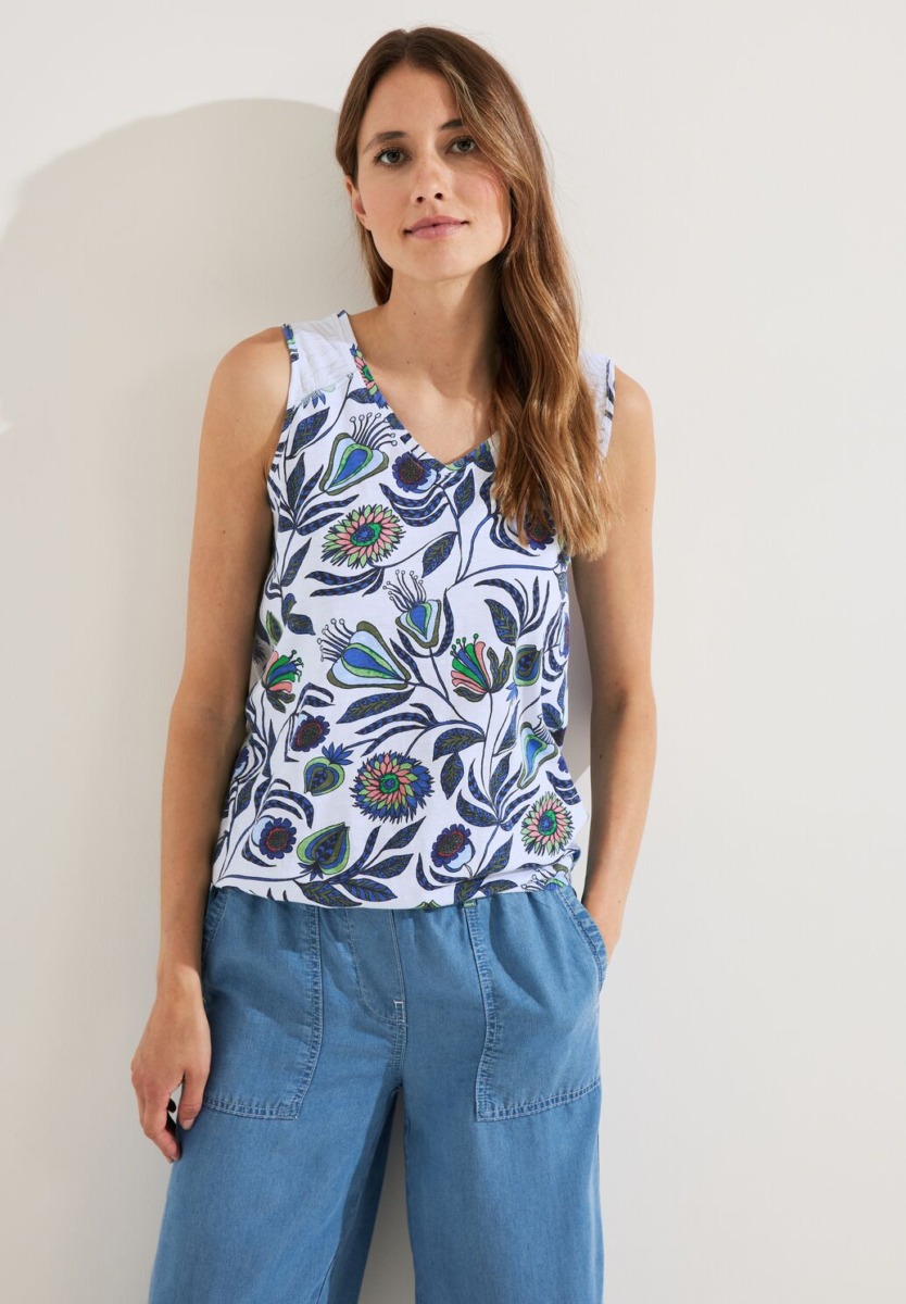 Lady White Top by Cecil Womens TOPS GOOFASH