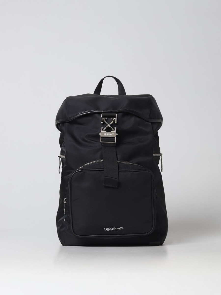 Man Backpack in Black - Off White - Giglio GOOFASH