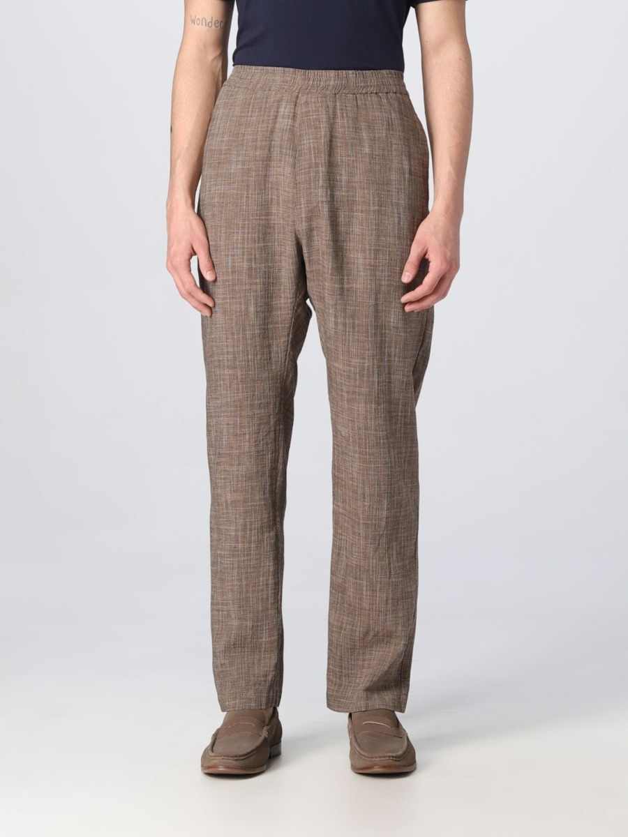 Man Brown Trousers from Giglio GOOFASH