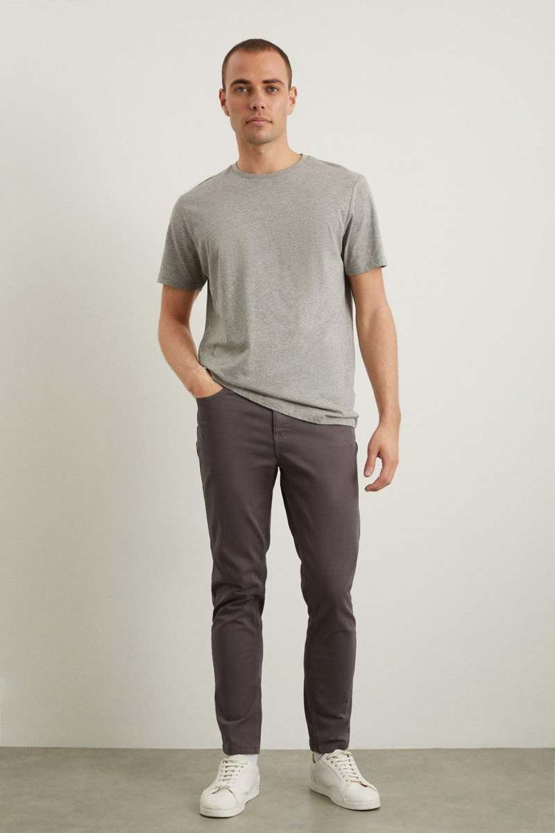 Man Trousers - Grey - Burton GOOFASH