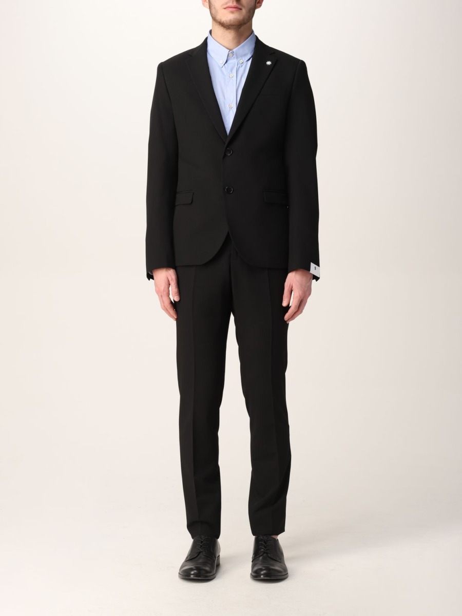 Manuel Ritz Gents Suit in Black at Giglio GOOFASH