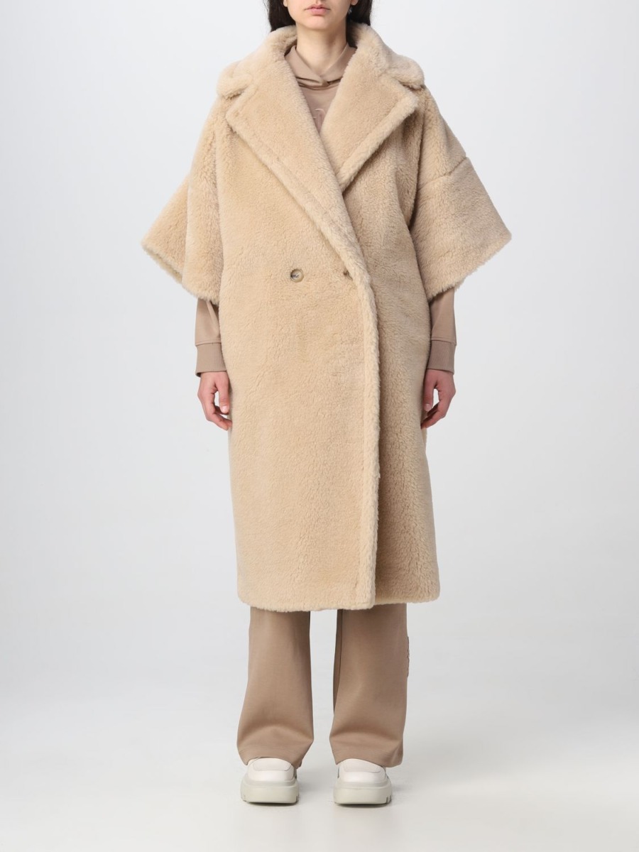 Max Mara Women's Coat in Cream Giglio GOOFASH