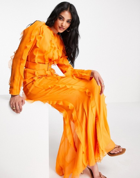 Maxi Dress in Orange - Asos GOOFASH