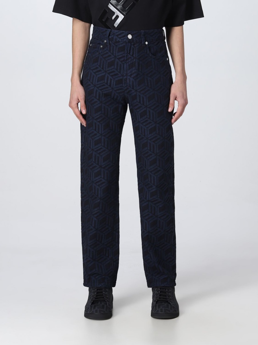 Mcm Man Trousers in Blue by Giglio GOOFASH