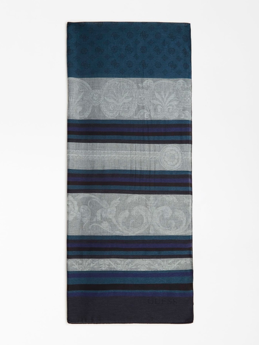 Men Blue Scarf by Guess GOOFASH