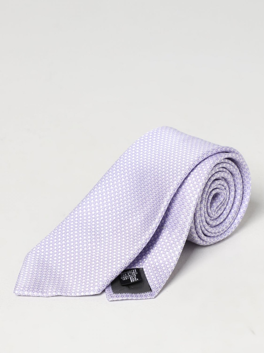 Men Tie - Purple - Giglio - Armani GOOFASH