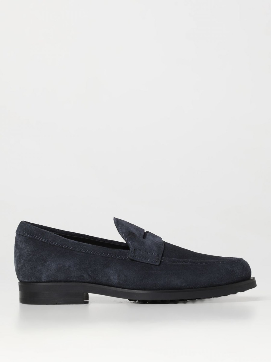 Men's Blue Loafers Giglio - Tods GOOFASH
