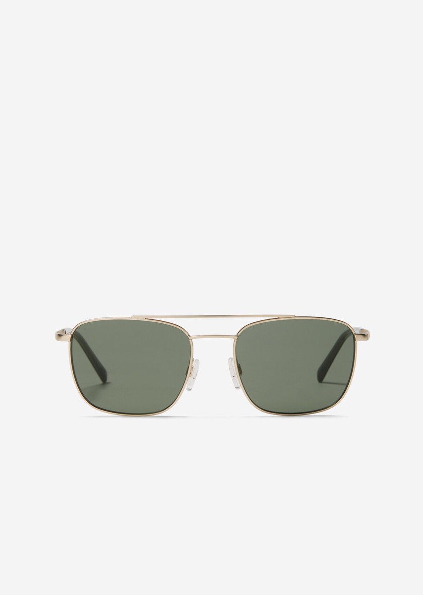 Men's Gold Modern Sunglasses In Pilot Style For Marc O Polo Mens SUNGLASSES GOOFASH