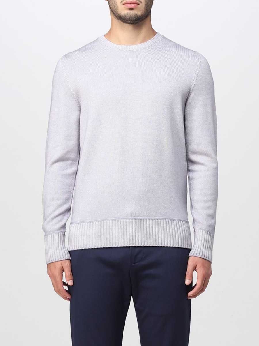 Mens Jumper in Grey from Giglio GOOFASH