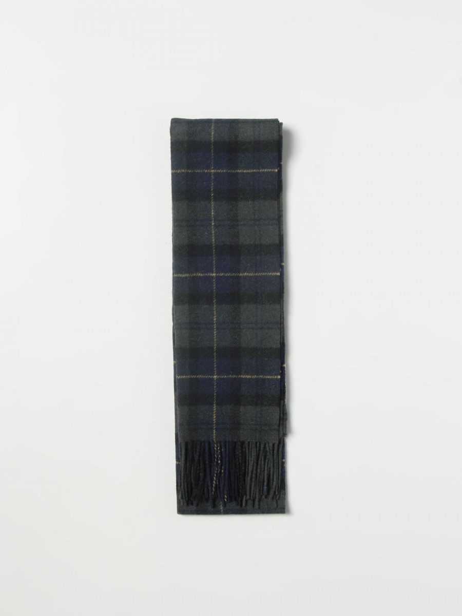 Mens Scarf in Olive Giglio Barbour GOOFASH