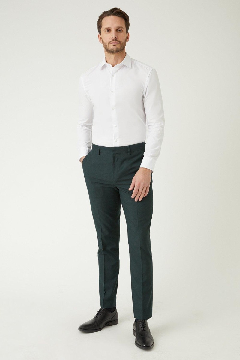Mens Suit Trousers - Green - Burton GOOFASH