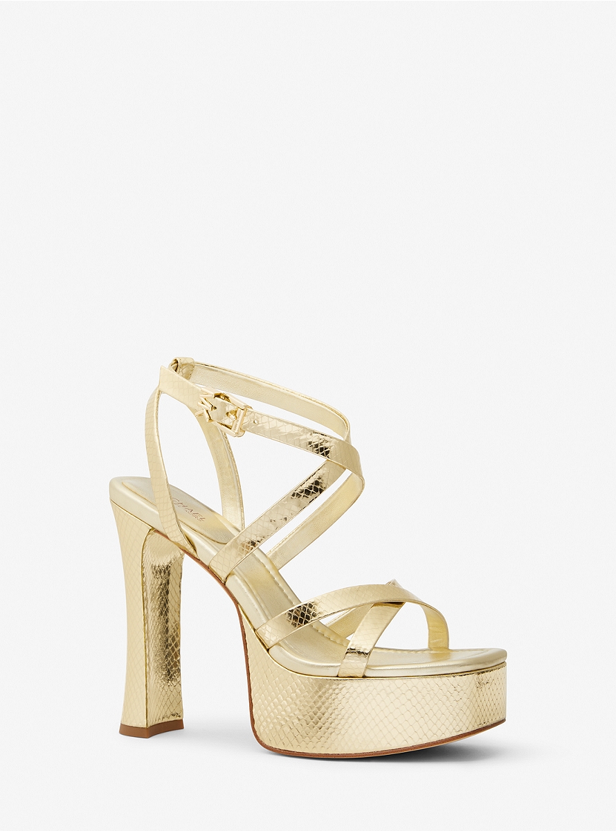 Michael Kors - Women Gold Platform Sandals GOOFASH