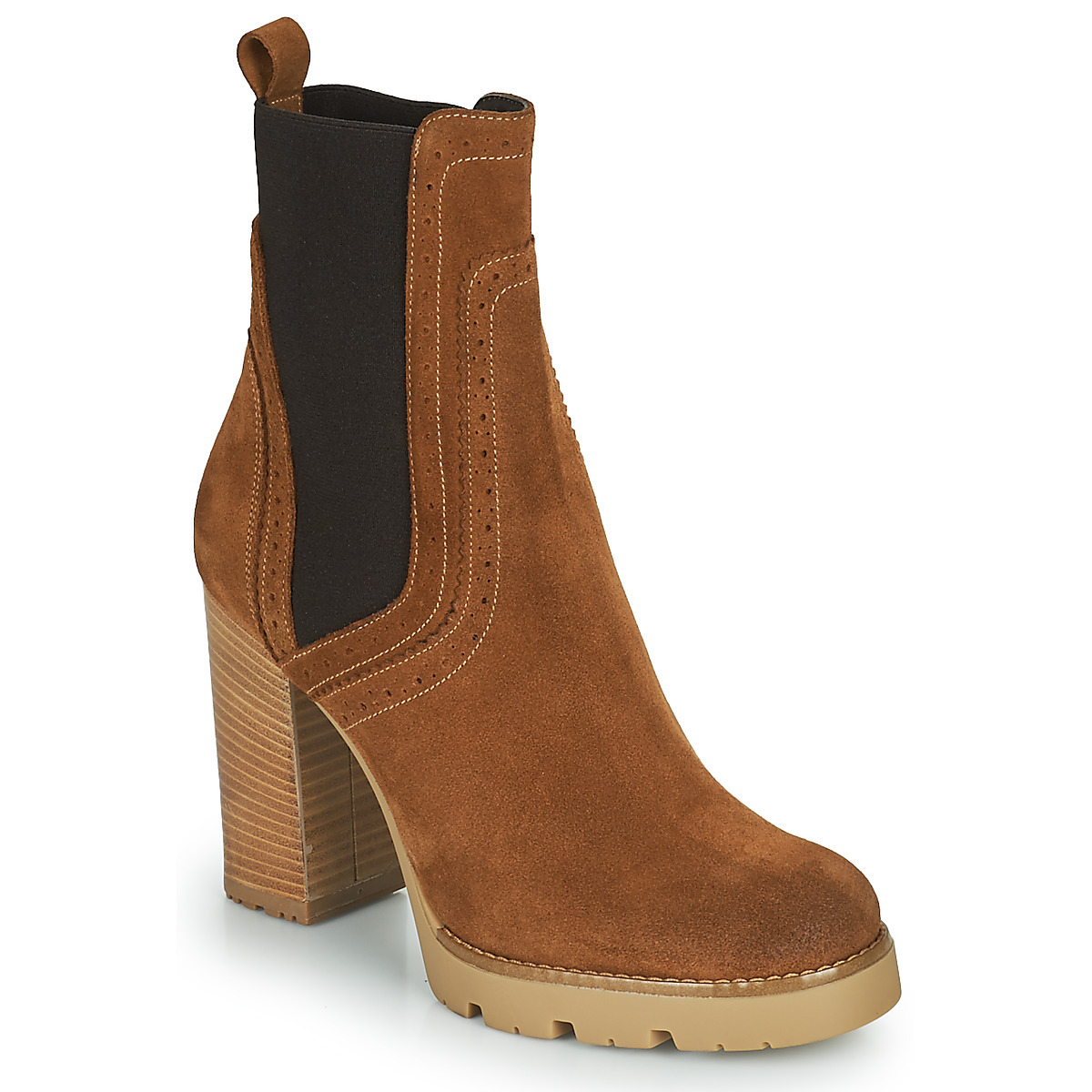 Minelli - Ladies Ankle Boots Brown at Spartoo GOOFASH