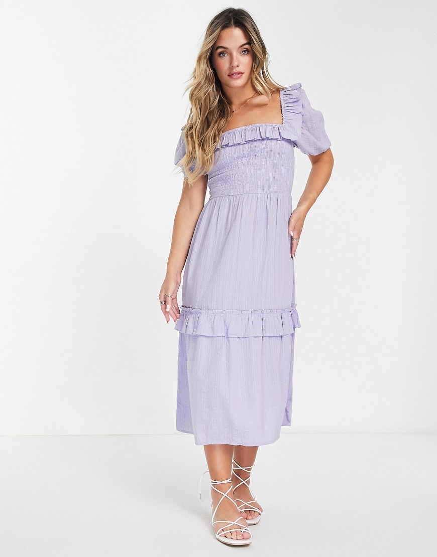 Miss Selfridge - Women Midi Dress in Purple Asos GOOFASH
