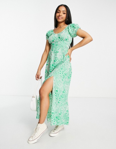 Miss Selfridge - Womens Green Midi Dress by Asos GOOFASH