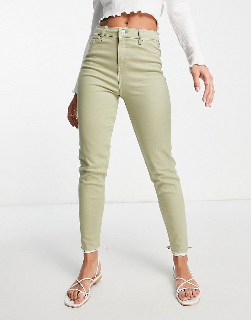 Miss Selfridge Womens Skinny Jeans Green by Asos GOOFASH