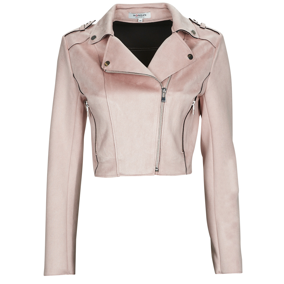 Morgan - Ladies Leather Jacket in Pink at Spartoo GOOFASH