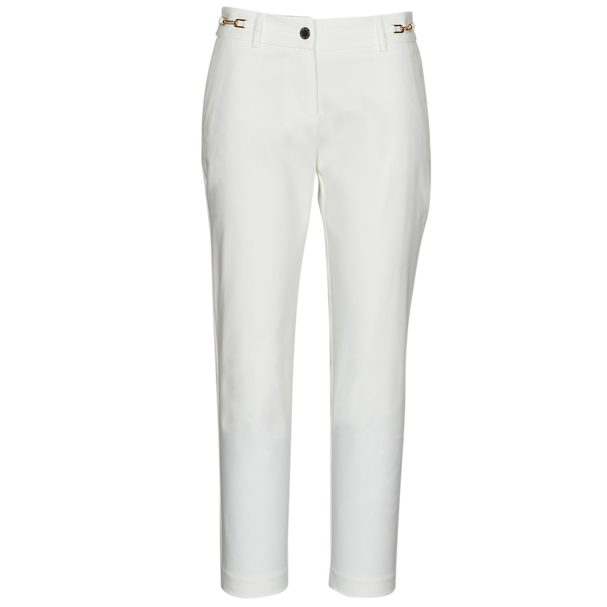 Morgan - Lady Trousers in White by Spartoo GOOFASH