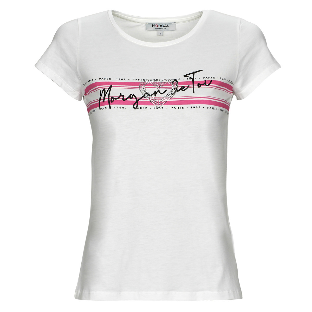 Morgan - White T-Shirt for Woman at Spartoo GOOFASH