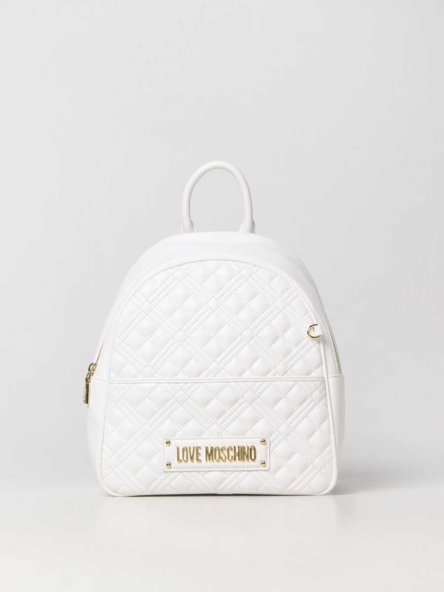 Moschino White Backpack for Women by Giglio GOOFASH