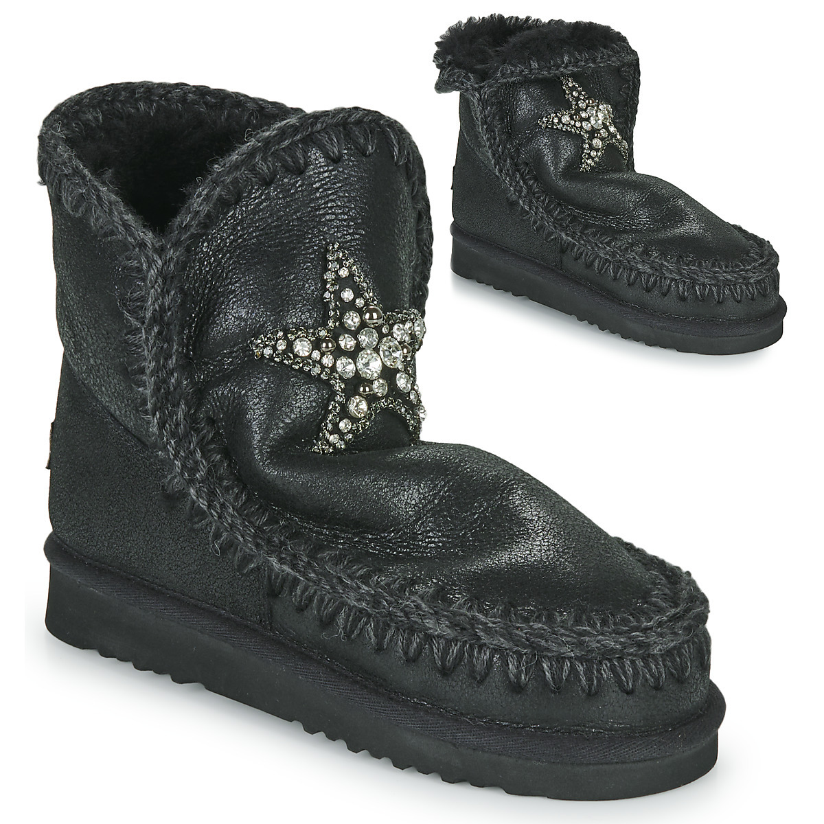 Mou Black Ladies Boots - Spartoo GOOFASH