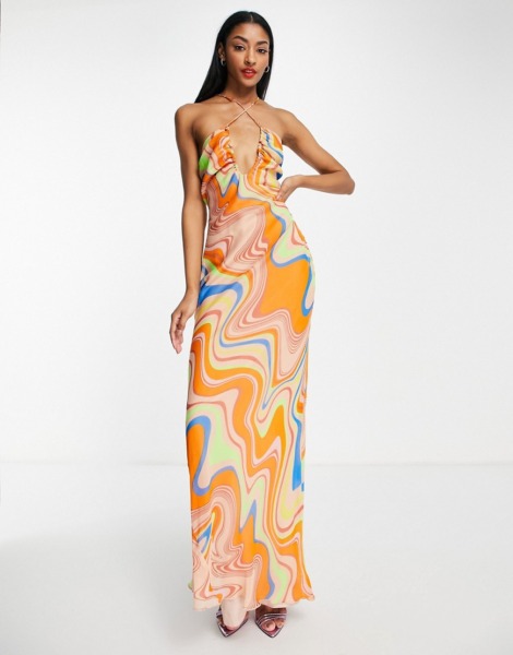 Multicolor Maxi Dress - Women - Asos GOOFASH