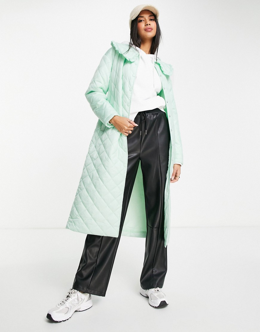 Neon Rose - Ladies Green Coat at Asos GOOFASH
