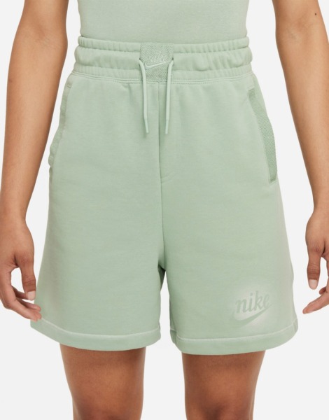 Nike Women's High Waisted Shorts Green - Asos GOOFASH