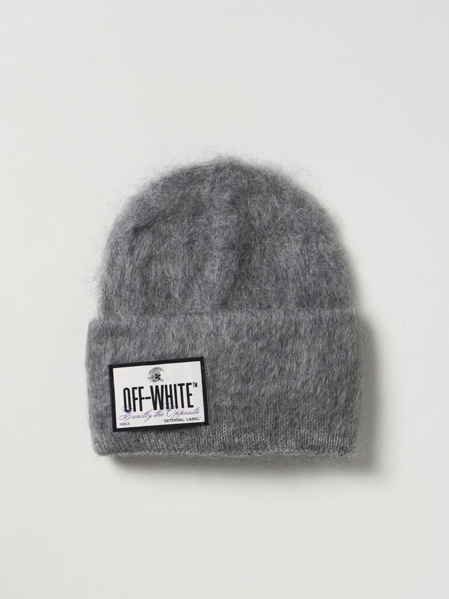 Off White - Gents Hat in Grey by Giglio GOOFASH