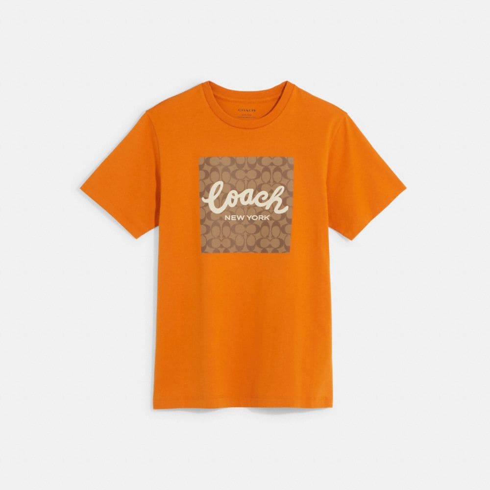 Orange T-Shirt Coach Man GOOFASH