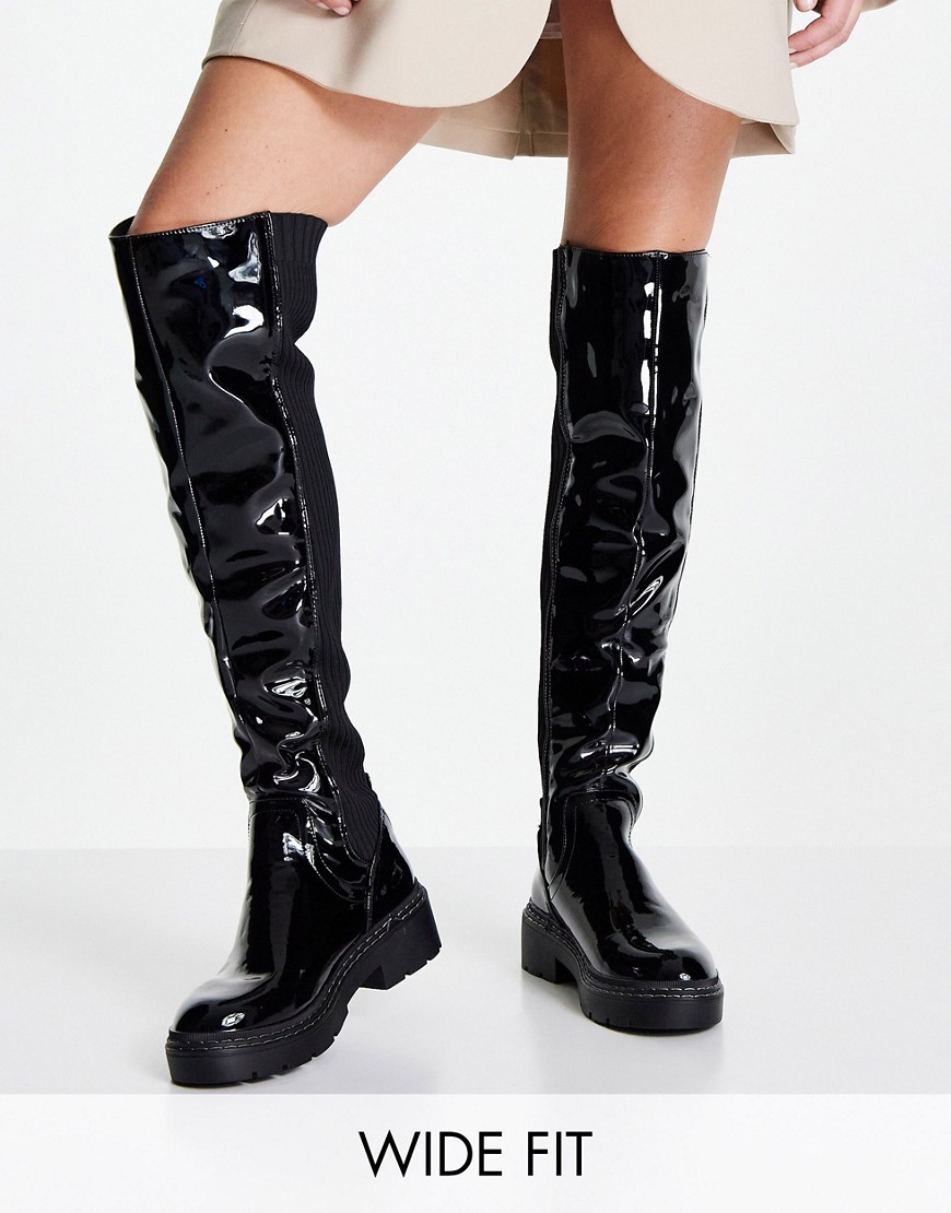 Overknee Boots in Black Asos Woman - River Island GOOFASH