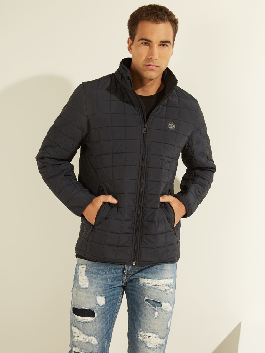Padded Jacket Blue Gent - Guess GOOFASH