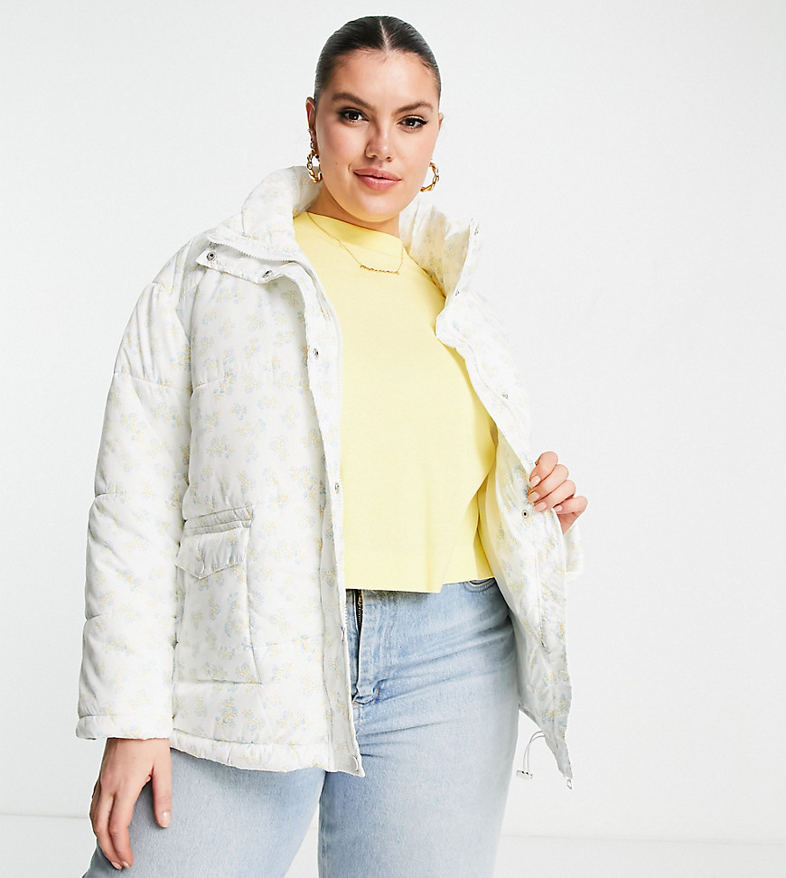 Padded Jacket in White for Women from Asos GOOFASH