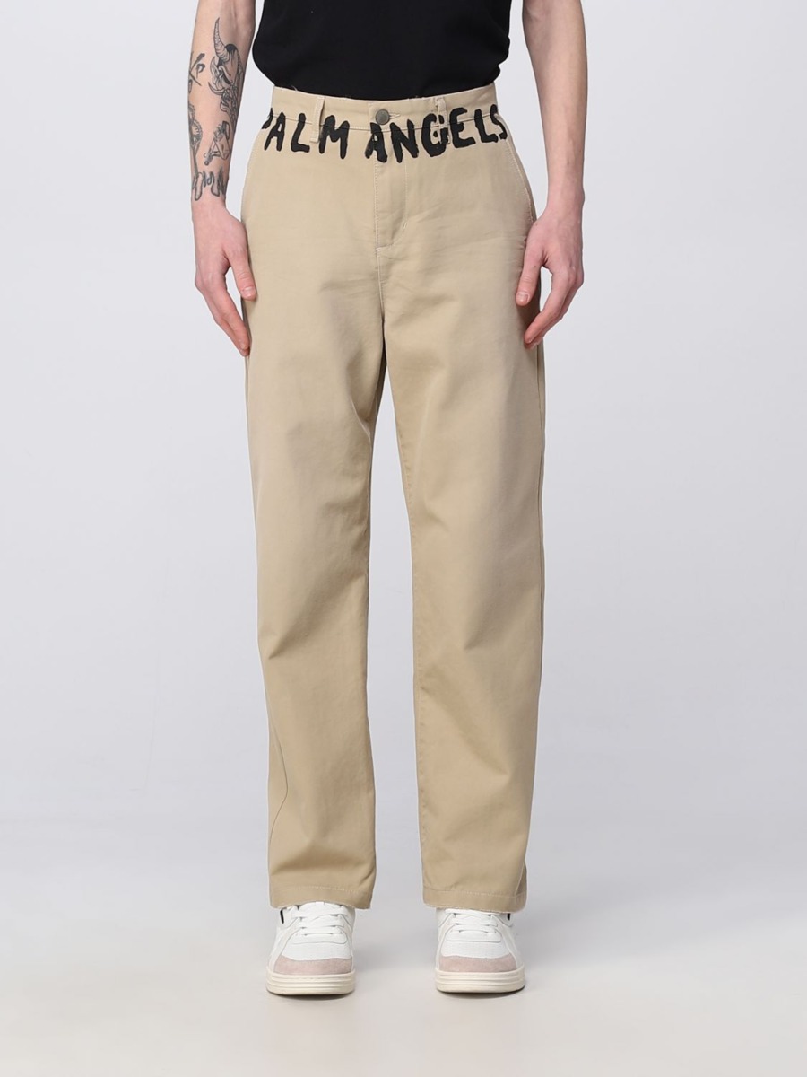 Palm Angels - Beige Trousers at Giglio GOOFASH
