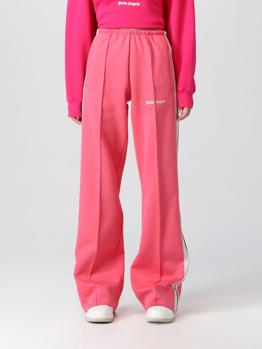 Palm Angels Pink Woman Trousers Giglio GOOFASH