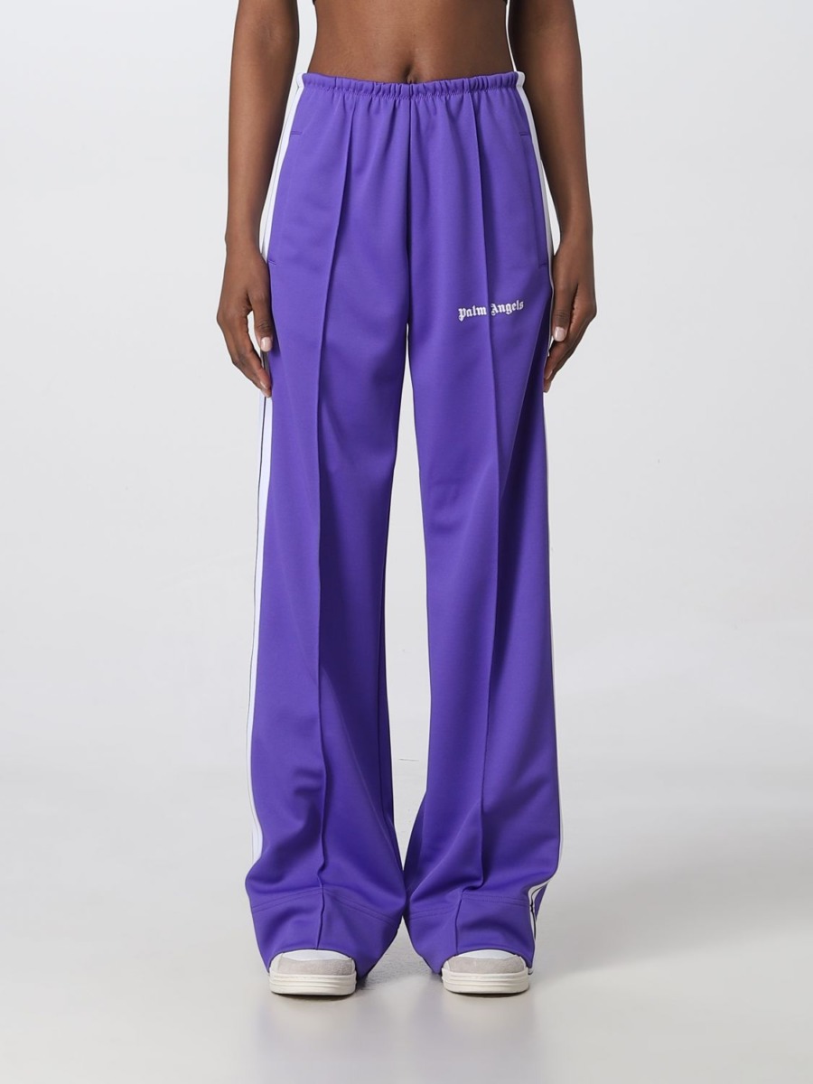 Palm Angels Womens Purple Trousers from Giglio GOOFASH