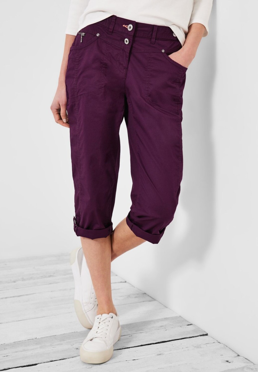 Pants Purple Cecil Womens TROUSERS GOOFASH