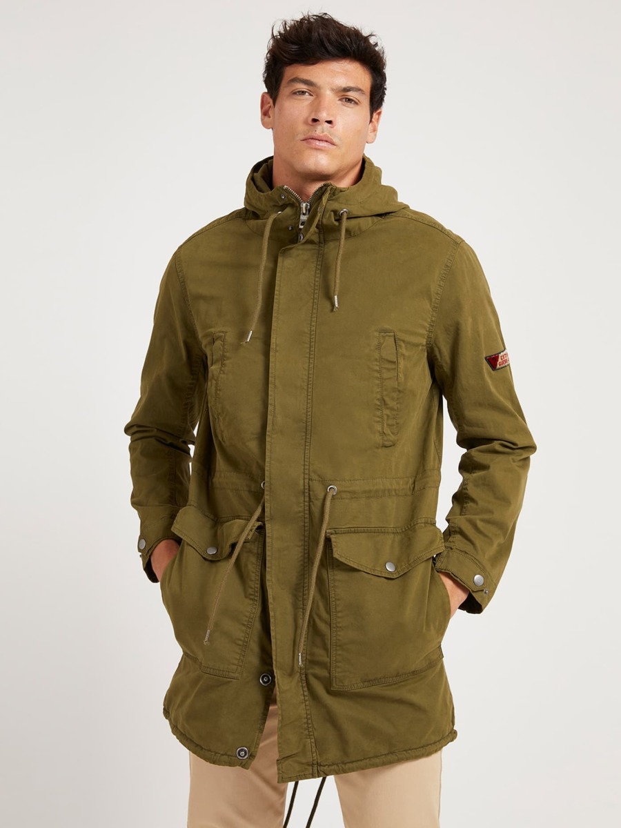 Parka in Green from Guess GOOFASH