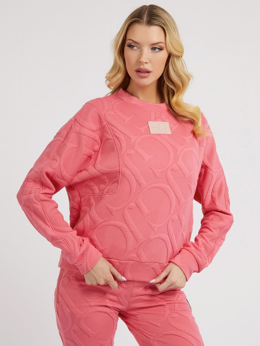 Pink Sweater Women - Guess GOOFASH