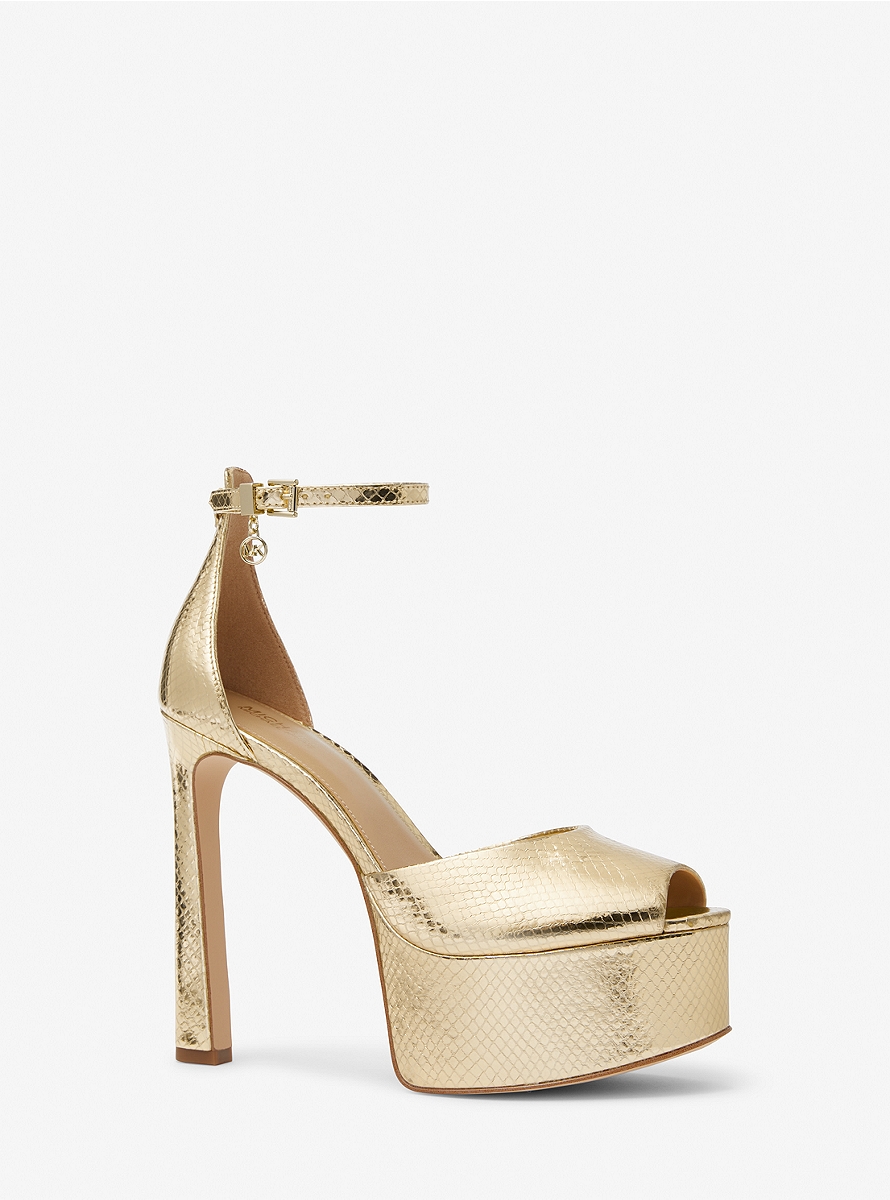 Platform Pumps in Gold for Woman by Michael Kors GOOFASH