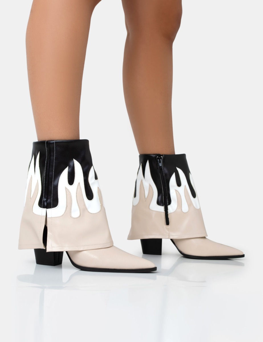 Public Desire Beige Women Ankle Boots GOOFASH