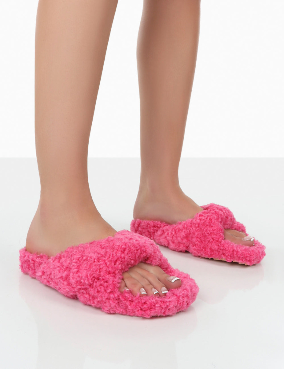 Public Desire Women's Slippers Pink GOOFASH