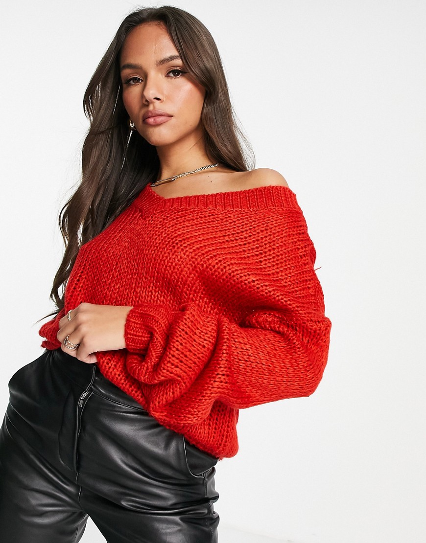 Qed London - Sweater Red by Asos GOOFASH