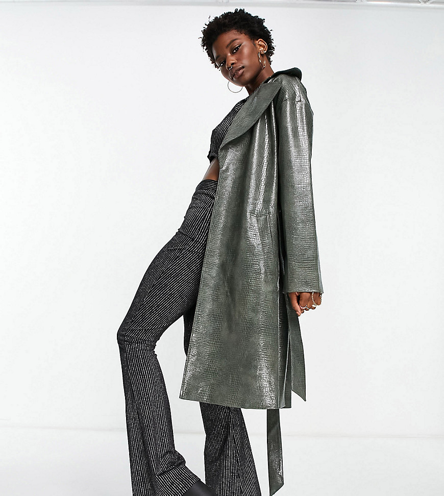 Reclaimed Vintage - Womens Green Trench Coat at Asos GOOFASH
