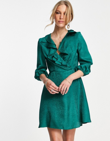 River Island - Mini Dress in Green for Woman by Asos GOOFASH