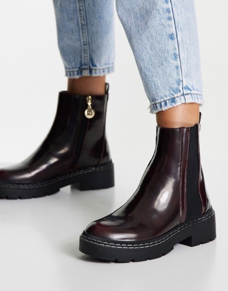 River Island - Woman Flat Boots in Red - Asos GOOFASH
